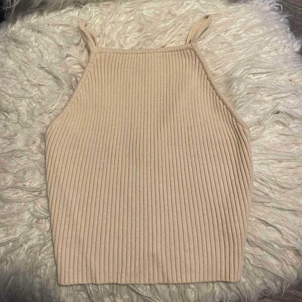 Cropped halter tank